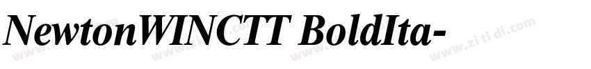 NewtonWINCTT BoldIta字体转换